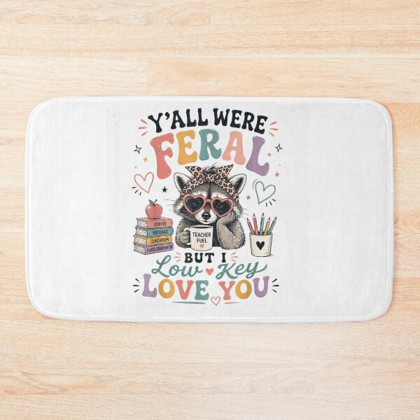 Item preview, Retro Groovy Y'all Were Feral But I Low Key Love You designed and sold by YubitaLeLe.