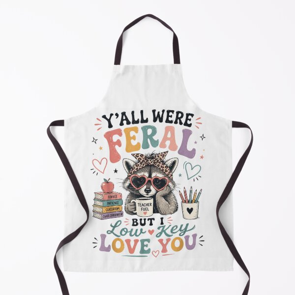 Item preview, Retro Groovy Y'all Were Feral But I Low Key Love You designed and sold by YubitaLeLe.