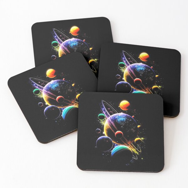 Item preview, Galaxy Planets Exploding Space Art Cosmic Universe designed and sold by issan-exe.