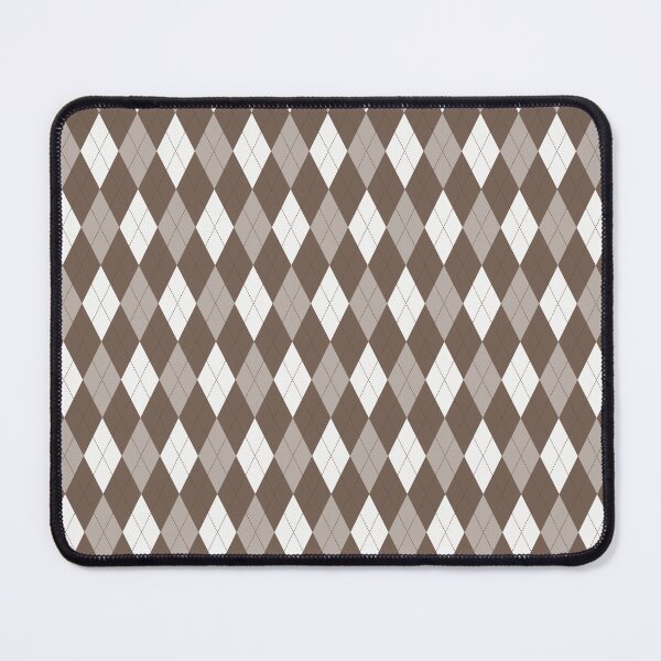 Item preview, White And Brown Argyle Pattern designed and sold by pattern-archive.