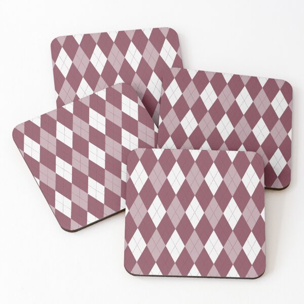 Item preview, White And Burgundy Argyle Pattern designed and sold by pattern-archive.