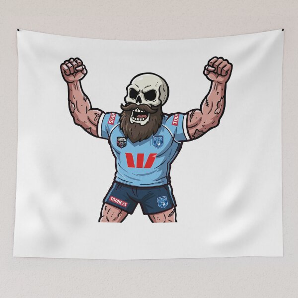 Item preview, NSW Blues 'til death designed and sold by Fake Heston’s Scribble Emporium.
