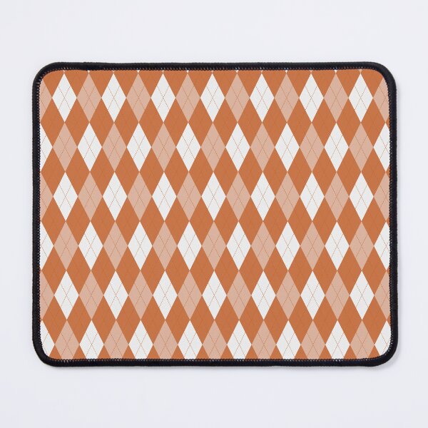 Item preview, White And Burnt Orange Argyle Pattern designed and sold by pattern-archive.