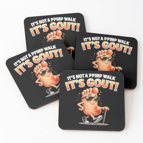 Item preview, It's Not A Pimp Walk It's Gout Funny Old Man Medical Humor designed and sold by 3INEKMIZAN.