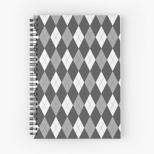 Artikelvorschau, Weißes und anthrazitfarbenes Argyle-Muster entworfen und verkauft von pattern-archive.