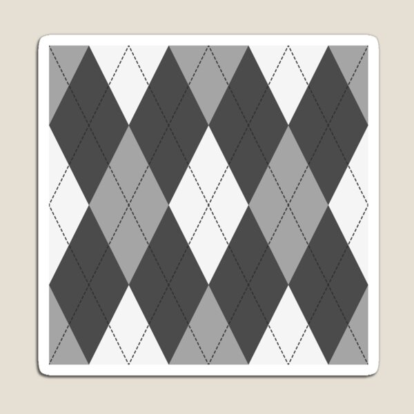 Item preview, White And Charcoal Argyle Pattern designed and sold by pattern-archive.