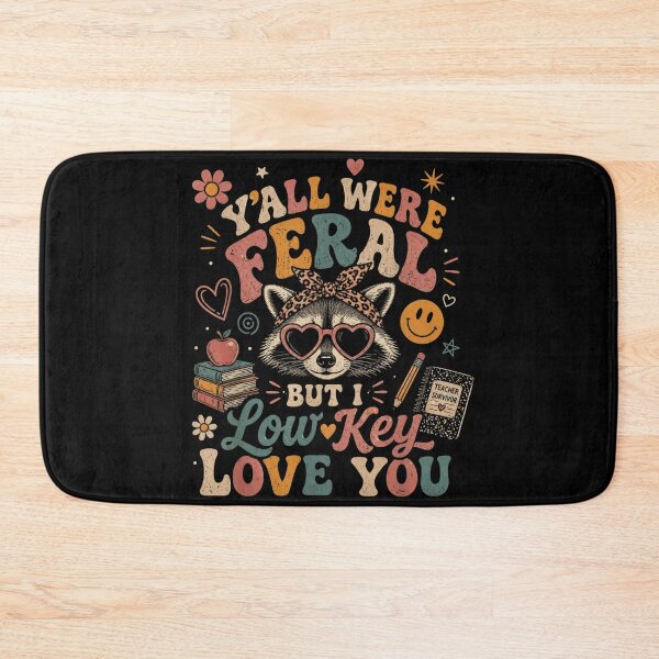 Item preview, Vintage Distressed Y'all Were Feral But I Low Key Love You designed and sold by YubitaLeLe.
