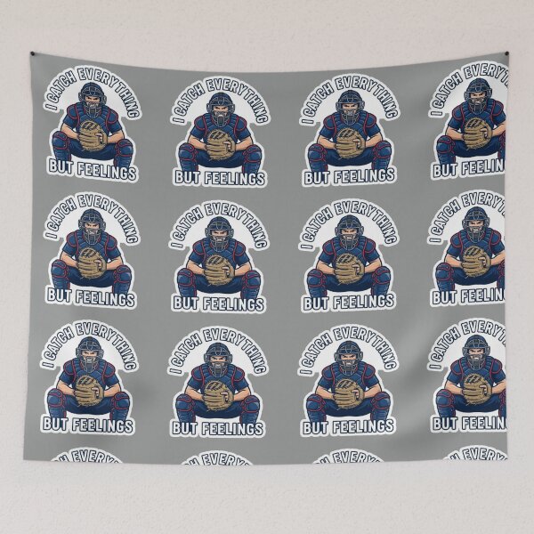 Item preview, Funny Baseball Catcher Quote designed and sold by Chromatic Artistry.