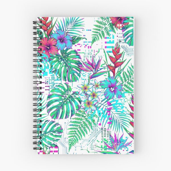 Item preview, Vaporwave Glitch-Art: Fragmented Hawaiian Jungle Pattern designed and sold by warayut.