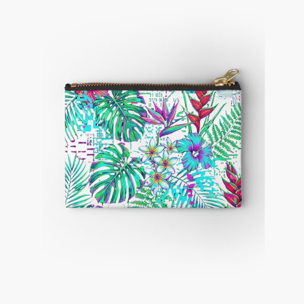 Item preview, Vaporwave Glitch-Art: Fragmented Hawaiian Jungle Pattern designed and sold by warayut.