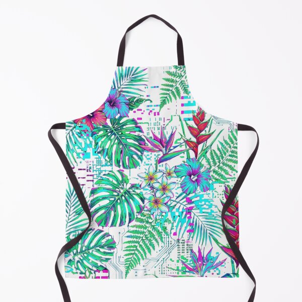 Item preview, Vaporwave Glitch-Art: Fragmented Hawaiian Jungle Pattern designed and sold by warayut.