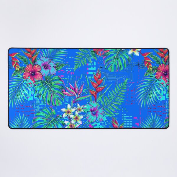 Item preview, Vaporwave Glitch-Art: Fragmented Hawaiian Jungle Pattern designed and sold by warayut.