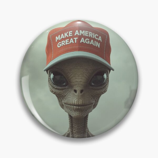 Item preview, Alien Wearing MAGA Hat (Satirical Humor) designed and sold by katyako.