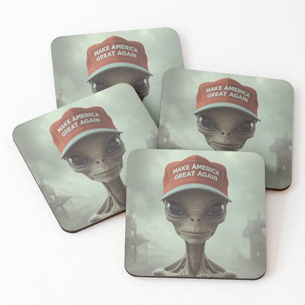 Item preview, Alien Wearing MAGA Hat (Satirical Humor) designed and sold by katyako.