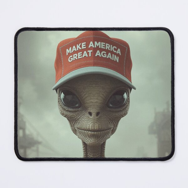 Item preview, Alien Wearing MAGA Hat (Satirical Humor) designed and sold by katyako.