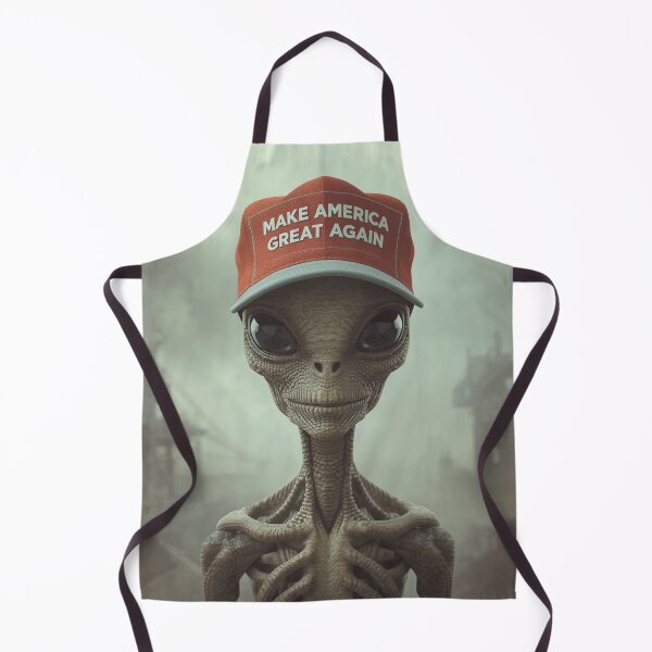 Item preview, Alien Wearing MAGA Hat (Satirical Humor) designed and sold by katyako.