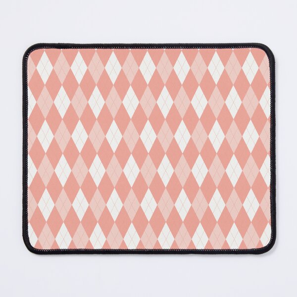 Item preview, White And Coral Argyle Pattern designed and sold by pattern-archive.