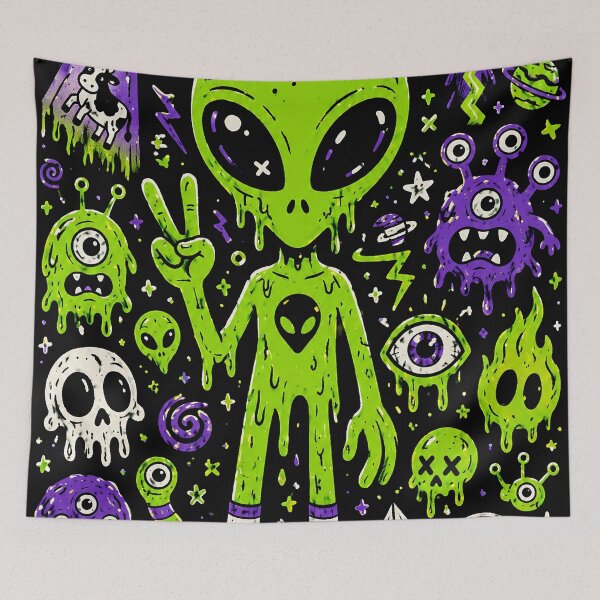 Item preview, Spooky Alien UFO Doodle Aesthetic designed and sold by ZetaDream.