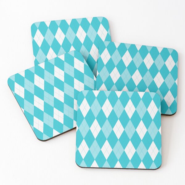 Item preview, White And Cyan Argyle Pattern designed and sold by pattern-archive.