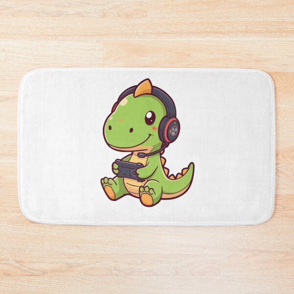 Item preview, Anime Dinosaur Playing Video Game designed and sold by Thread&Fable.