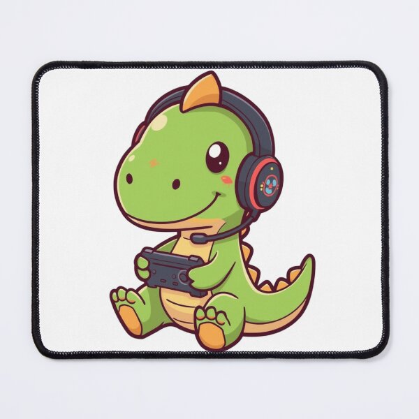 Item preview, Anime Dinosaur Playing Video Game designed and sold by Thread&Fable.