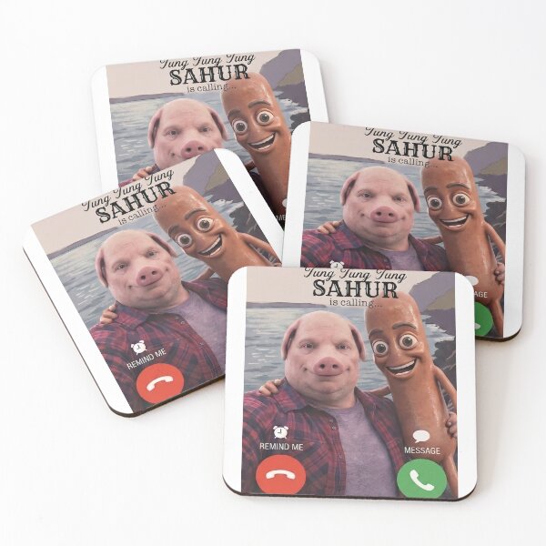 Item preview, John Pork Tung Sahur Calling Brainrot Meme Gift for Boys Kid designed and sold by VGAfanatic.