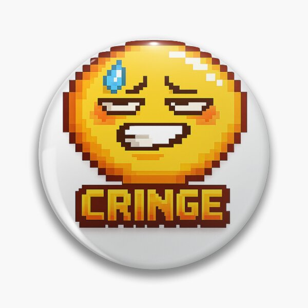 Item preview, CRINGE Pixel Emoji – Retro 8 Bit Awkward Meme Reaction Sticker designed and sold by ANiyati.