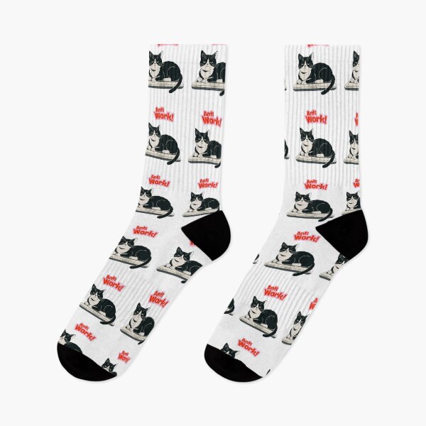 Item preview, Lazy Cat on Laptop – Anti Work Cat Meme T-Shirt designed and sold by Mousy17.