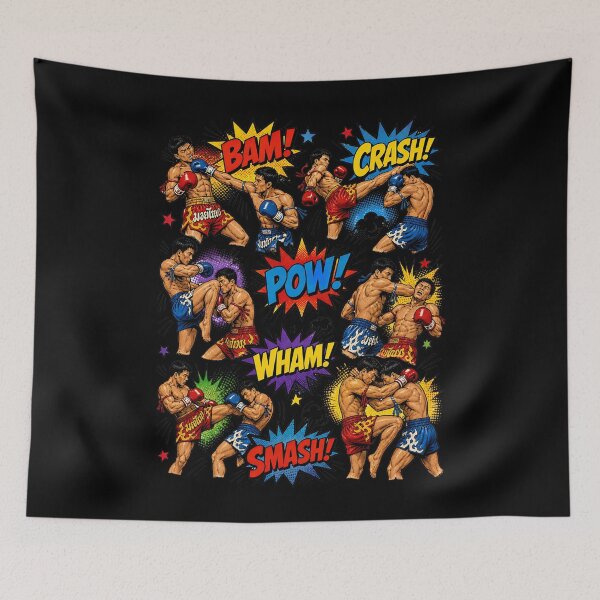 Item preview, 60's Superhero Style Fight Collage  designed and sold by CoolCrazyQuirky.