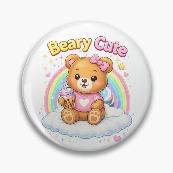 Artikelvorschau, Bärenhaft süßer Teddybär mit Boba-Tee – Kawaii-Bären-Ästhetik-Design entworfen und verkauft von Clothes With Smiling Animals Walt Gral.