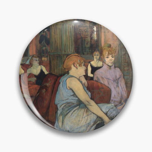 Item preview, In the Salon at Rue des Moulins by Henri de Toulouse-Lautrec | Belle Époque Paris Fine Art Poster designed and sold by artofuniverse.