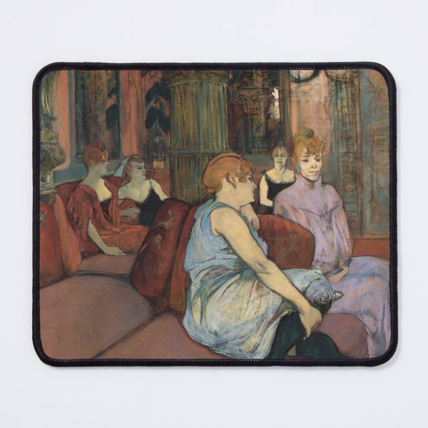 Item preview, In the Salon at Rue des Moulins by Henri de Toulouse-Lautrec | Belle Époque Paris Fine Art Poster designed and sold by artofuniverse.