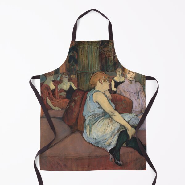 Item preview, In the Salon at Rue des Moulins by Henri de Toulouse-Lautrec | Belle Époque Paris Fine Art Poster designed and sold by artofuniverse.