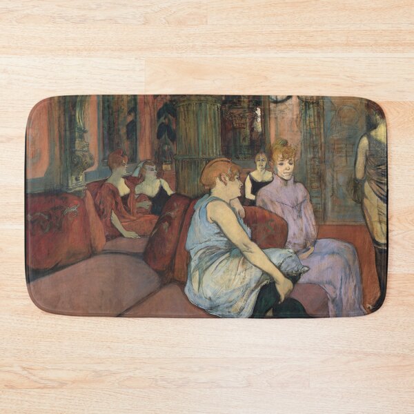 Item preview, In the Salon at Rue des Moulins by Henri de Toulouse-Lautrec | Belle Époque Paris Fine Art Poster designed and sold by artofuniverse.