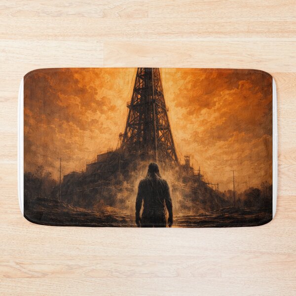 Item preview, Man Silhouette Oil Derrick Fire Dark Drama Film Poster designed and sold by Cine8.
