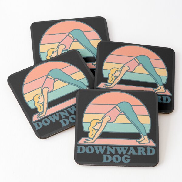 Item preview, Downward Facing Dog Yoga - Vintage 70s Retro Sunset designed and sold by VINTAGEPUNTEES.