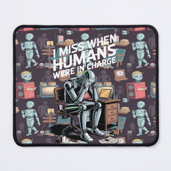 Item preview, Funny AI Meme Shirt – I Miss When Humans Were In Charge Robot Humor designed and sold by DigoCostaK7css.