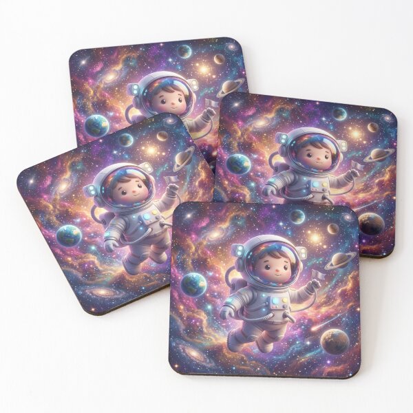 Item preview, Cute 3D Astronaut Exploring Cosmic Nebula designed and sold by MoonshotWorld.
