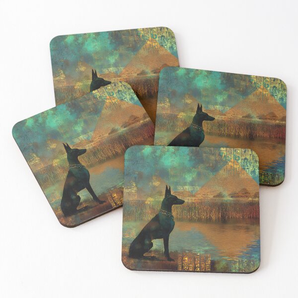Item preview, Anubis Awaits at the Field of Reeds | Egyptian Mythology Art Print designed and sold by Stoneflower-Art.