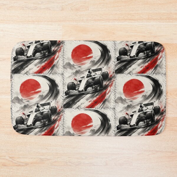 Item preview, Ink Brush F1 Grand Prix Racer Red Sun Japan Speed Art  designed and sold by PlanetEye Designs.