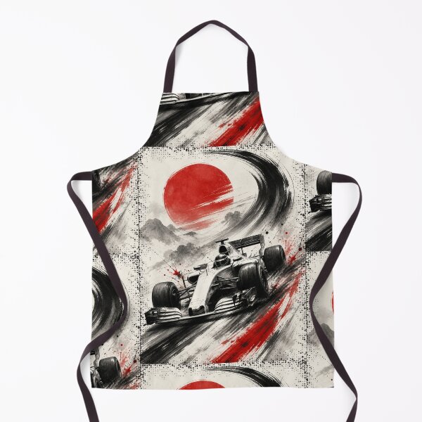 Item preview, Ink Brush F1 Grand Prix Racer Red Sun Japan Speed Art designed and sold by PlanetEye Designs.