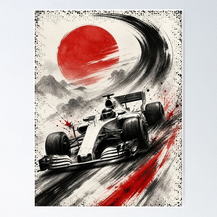 Ink Brush Grand Prix: One Design, On Everything You Own — Poster