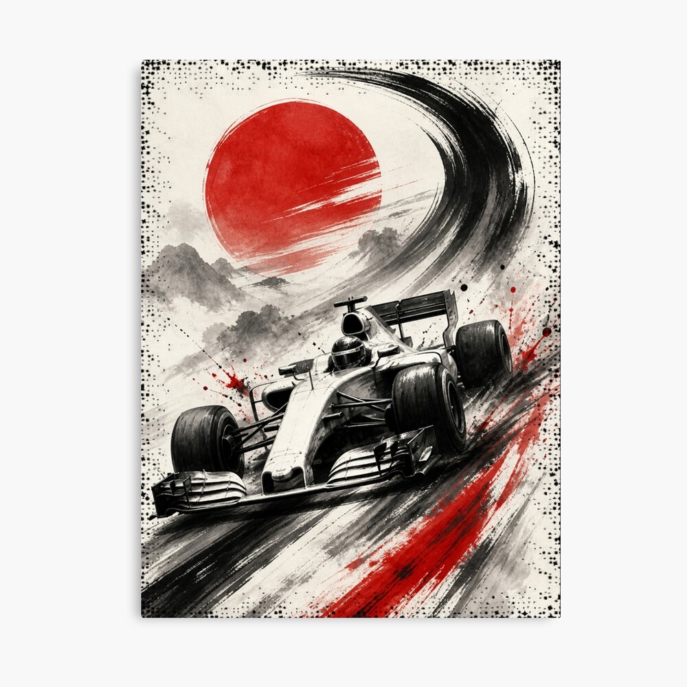 Ink Brush Grand Prix: One Design, On Everything You Own — Canvas Print