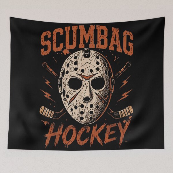 Item preview, Scumbag Hockey Vintage Jason Mask Goalie Design For Horror Sports Fans designed and sold by HarinDonreka.
