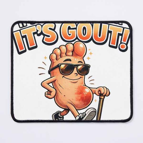 Item preview, It's Not A Pimp Walk It's Gout Funny Old Man Medical Humor designed and sold by 3INEKMIZAN.