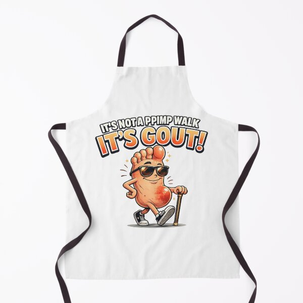Item preview, It's Not A Pimp Walk It's Gout Funny Old Man Medical Humor designed and sold by 3INEKMIZAN.