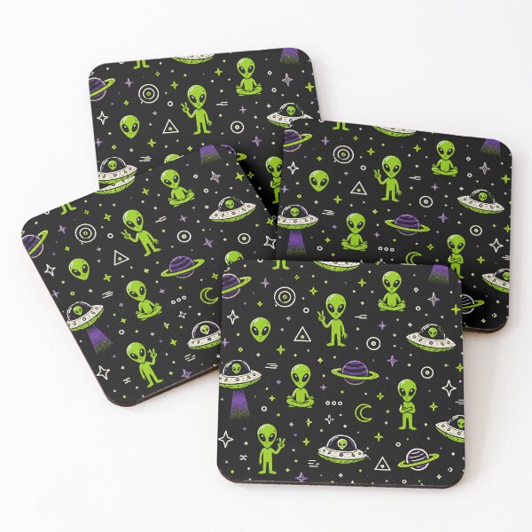 Item preview, Cute Alien UFO Pattern designed and sold by ZetaDream.
