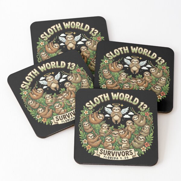 Item preview, Sloth World 13 Survivors Florida 4-26 Cute Angel Sloth Nature Illustration designed and sold by HarinDonreka.