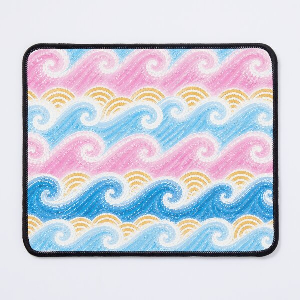 Item preview, Pastel Japanese Wave Pattern designed and sold by YohakuPause.
