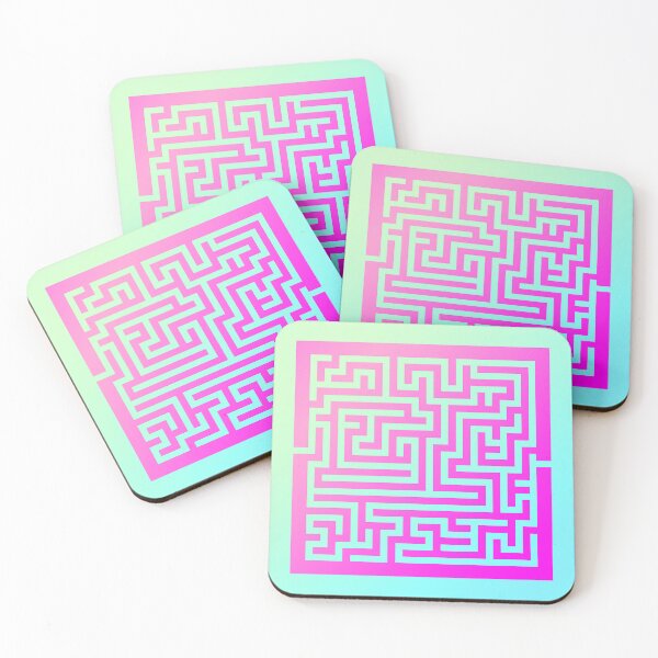 Item preview, pink square maze designed and sold by TrezeTreze.